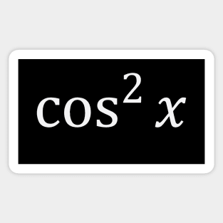 Math Couple Cosine Squared (White) Sticker